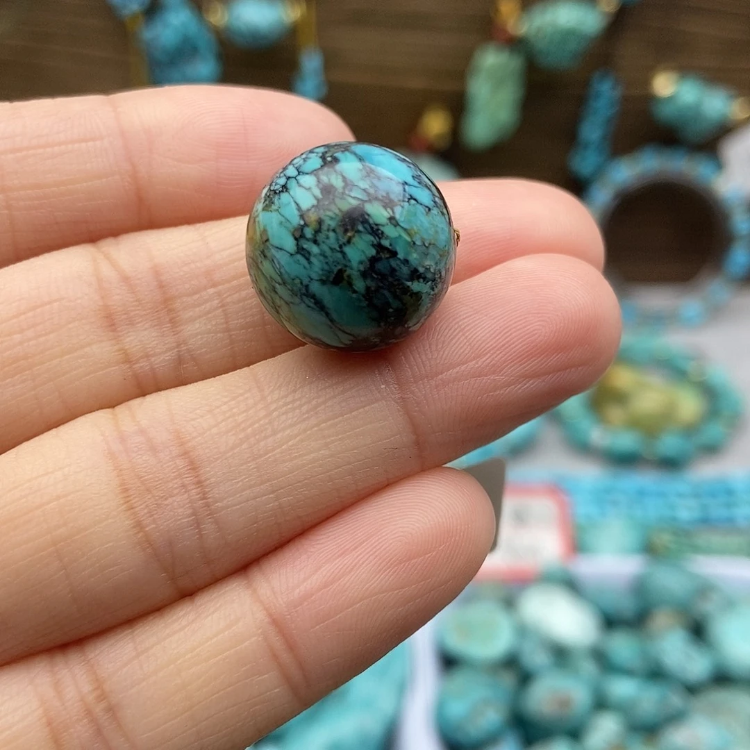 绿松石未镶嵌特色单珠