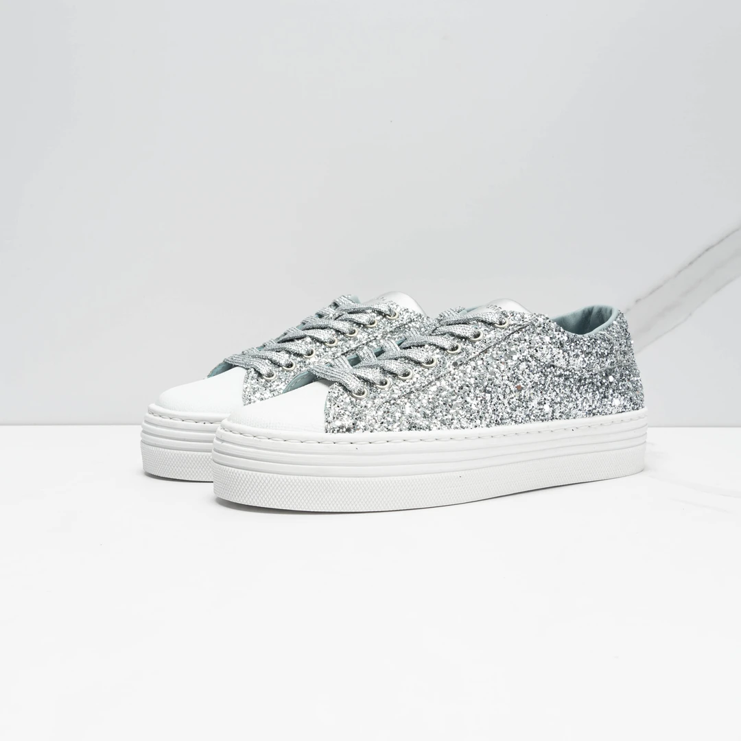 全新未使用/Chiara Ferragni女士亮片休闲鞋/CFGS00003