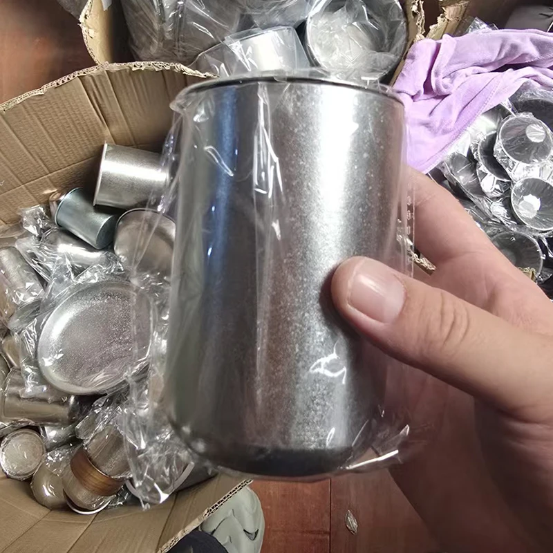 (瑕疵)(不带杯)300ml冰花银圆底鹰嘴泡茶器(三件套)