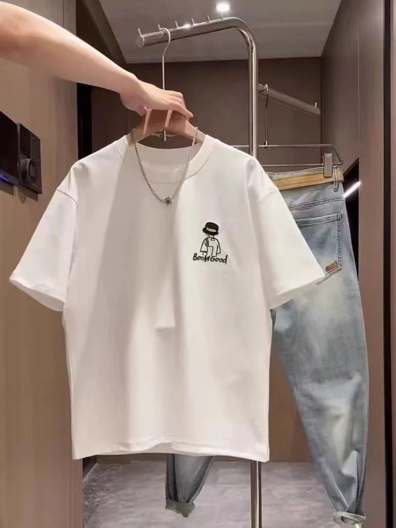 男童纯棉T恤印花短袖2025夏季新款韩版潮流上衣