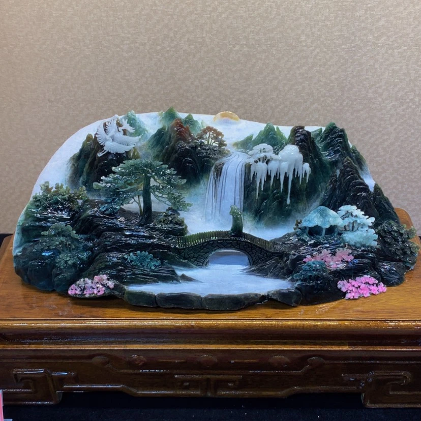 【闪购商品】未镶嵌蛇纹石玉摆件覆膜