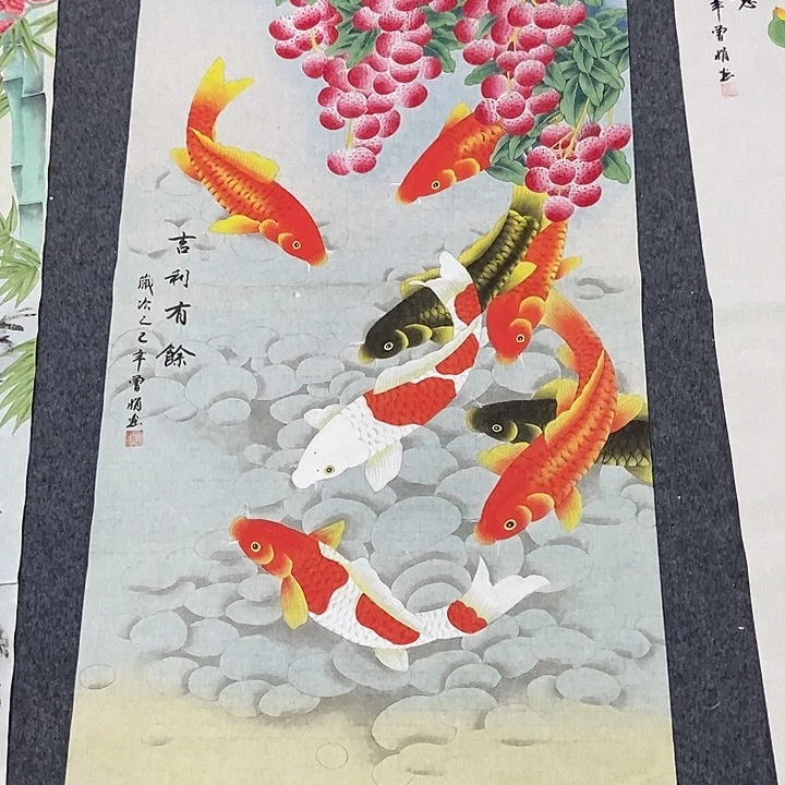国画四尺工笔花鸟一副