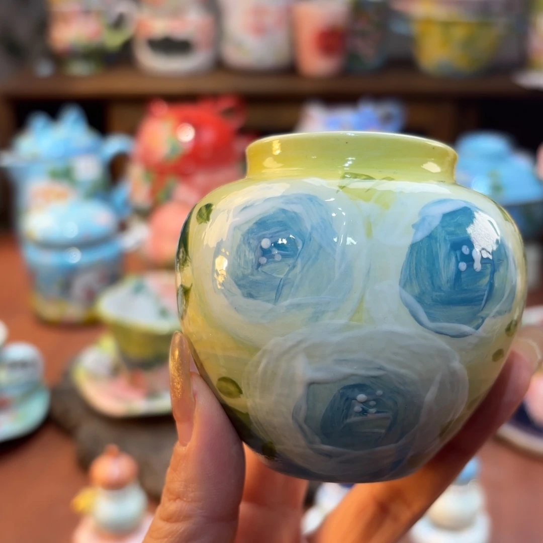 景德镇手绘高温釉下彩陶瓷茶具景德镇手绘高温釉下彩陶瓷茶具