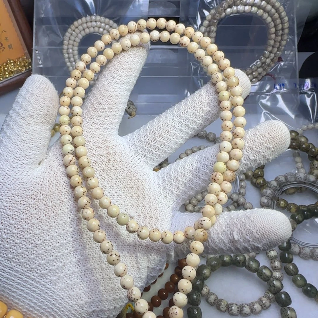 星月菩提手串石玉料圆珠