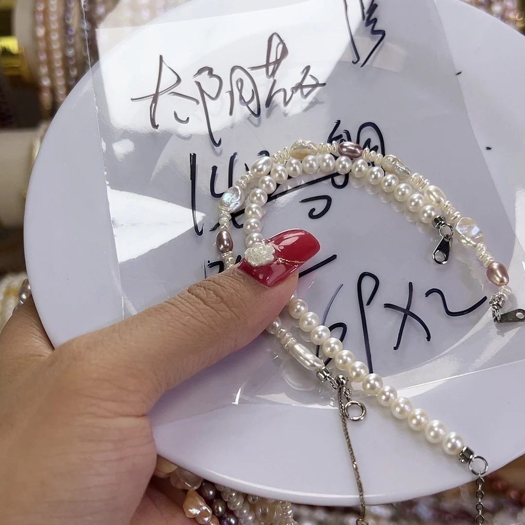 钛钢淡水珍珠手绳