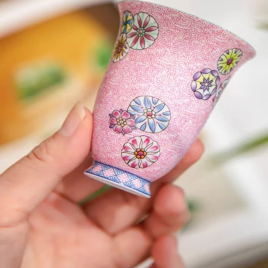 五言六器 春风拾光 吉祥如意-花骨杯 WY-397