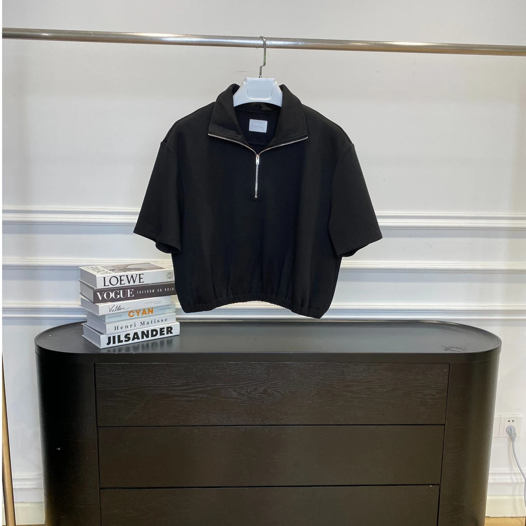 HAIZHENWANG 收褶翻领短上衣外套25年夏HZ252031——1450