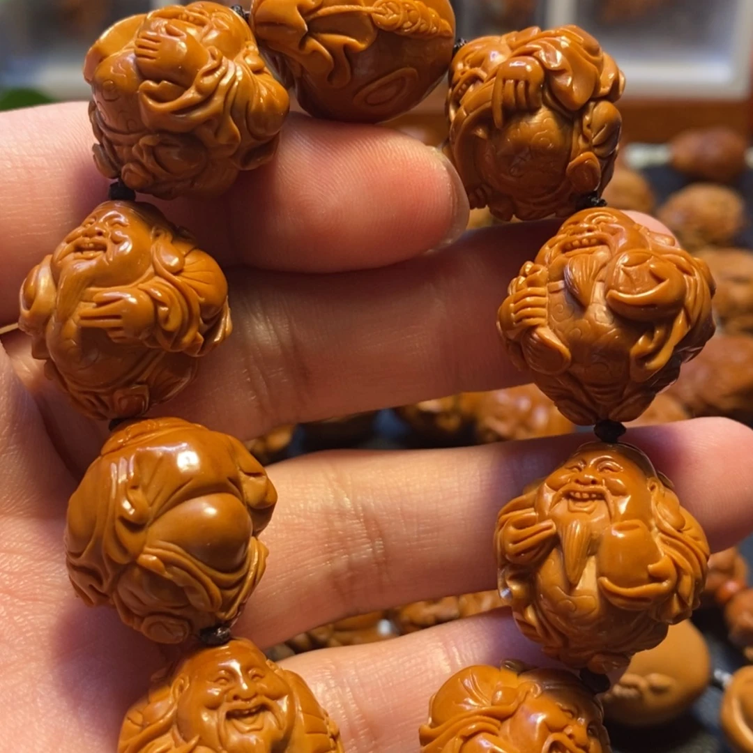 【闪购商品】橄榄核手串/手链苏工名家高精品水晶核八宝财神