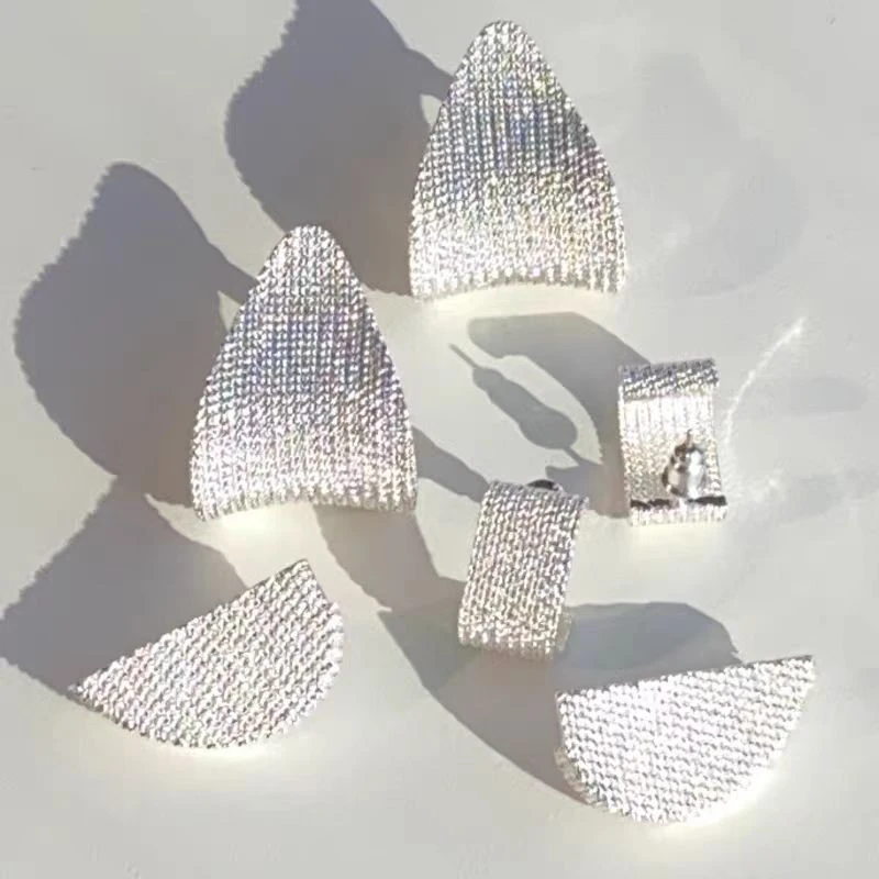 黄铜耳饰 浮光系列链条圈圈银色派对闪耀高级感耳钉水滴耳环