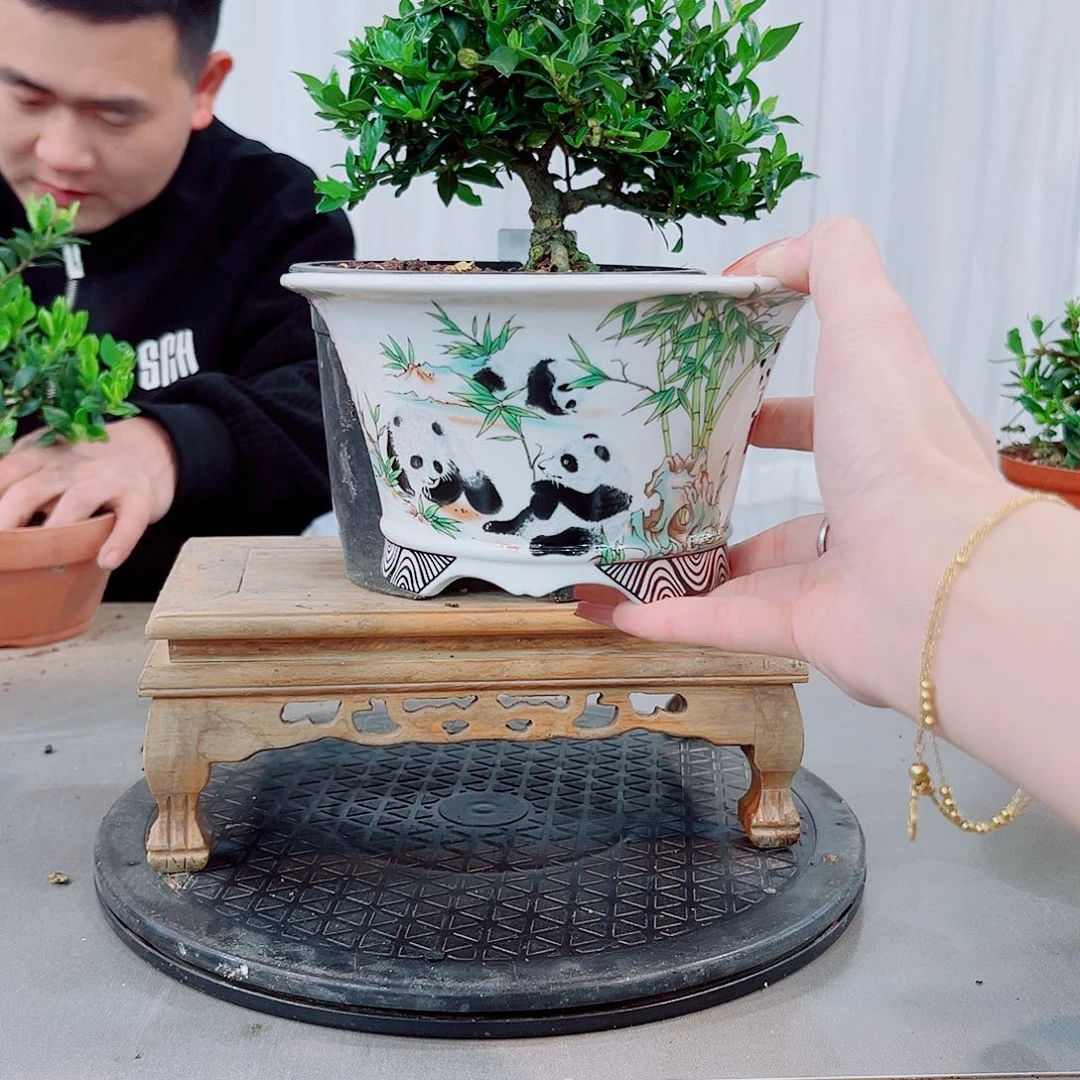 奈****摊陶瓷贴画盆器