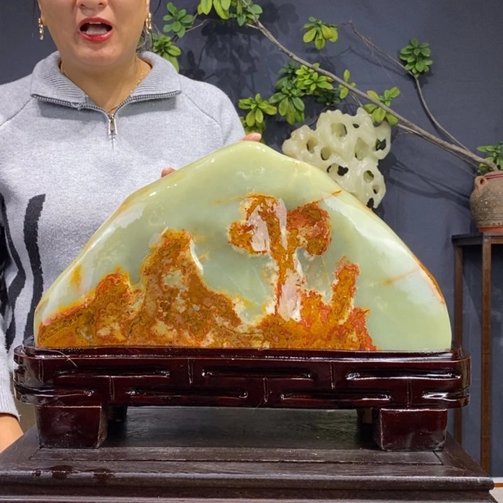 石材伊朗古青石摆件
