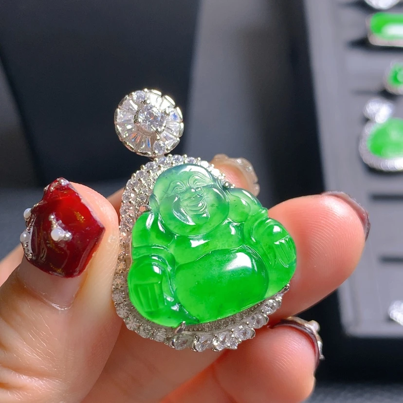 【闪购商品】翡翠吊坠(不含链)银S925镶嵌