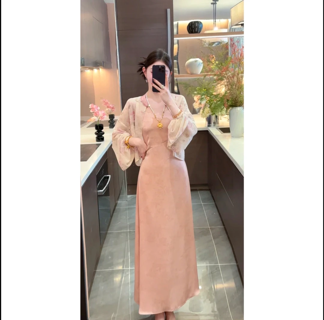 周粥女装铭顺-【桃之夭夭吊带裙】新款拼接吊带连衣裙JJX4LYQ3569