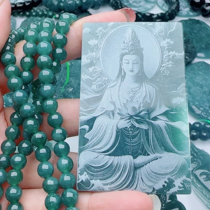 翡翠未镶嵌颈饰多样性发货天然A货翡翠