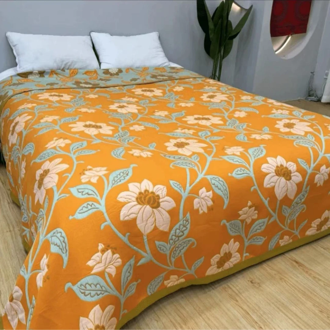 【依恋花】纱布盖毯四季毯230*250