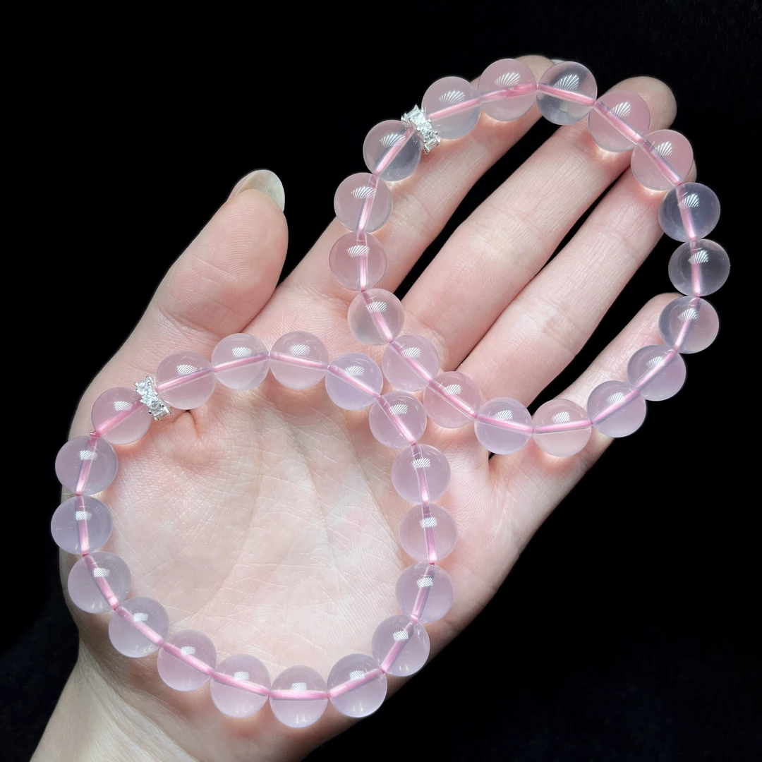 【小宝珠宝】19 T39499-粉水晶DIY单圈手串-多样性发其一-10mm