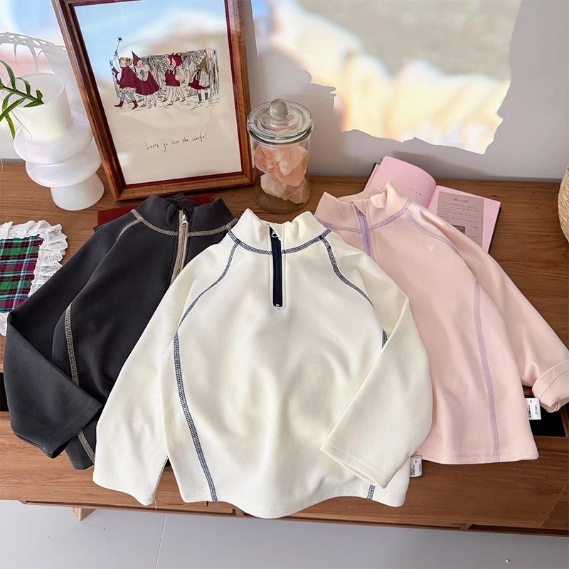 儿童秋冬保暖魔力绒云感糯糯衣男女宝休闲卫衣TZ25870