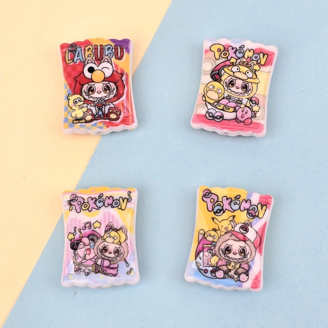 亚克力~LUBUBU糖果袋子可爱造型饰品散串珠手机链diy手工材料配件