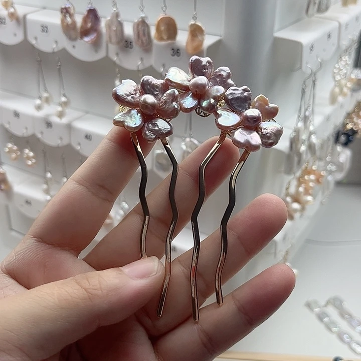 未镶嵌发簪淡水珍珠
