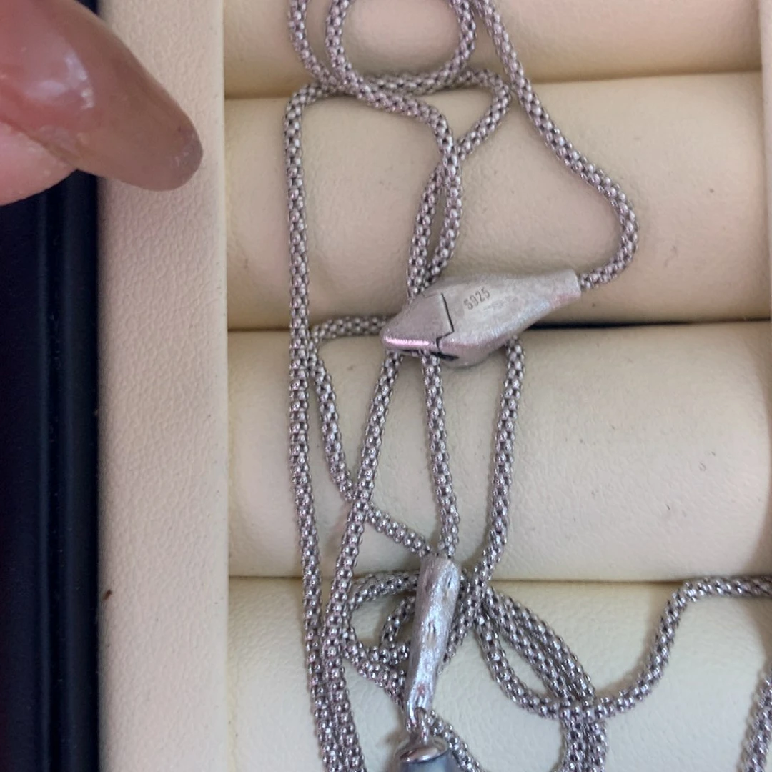 海水珍珠银S925镶嵌颈饰