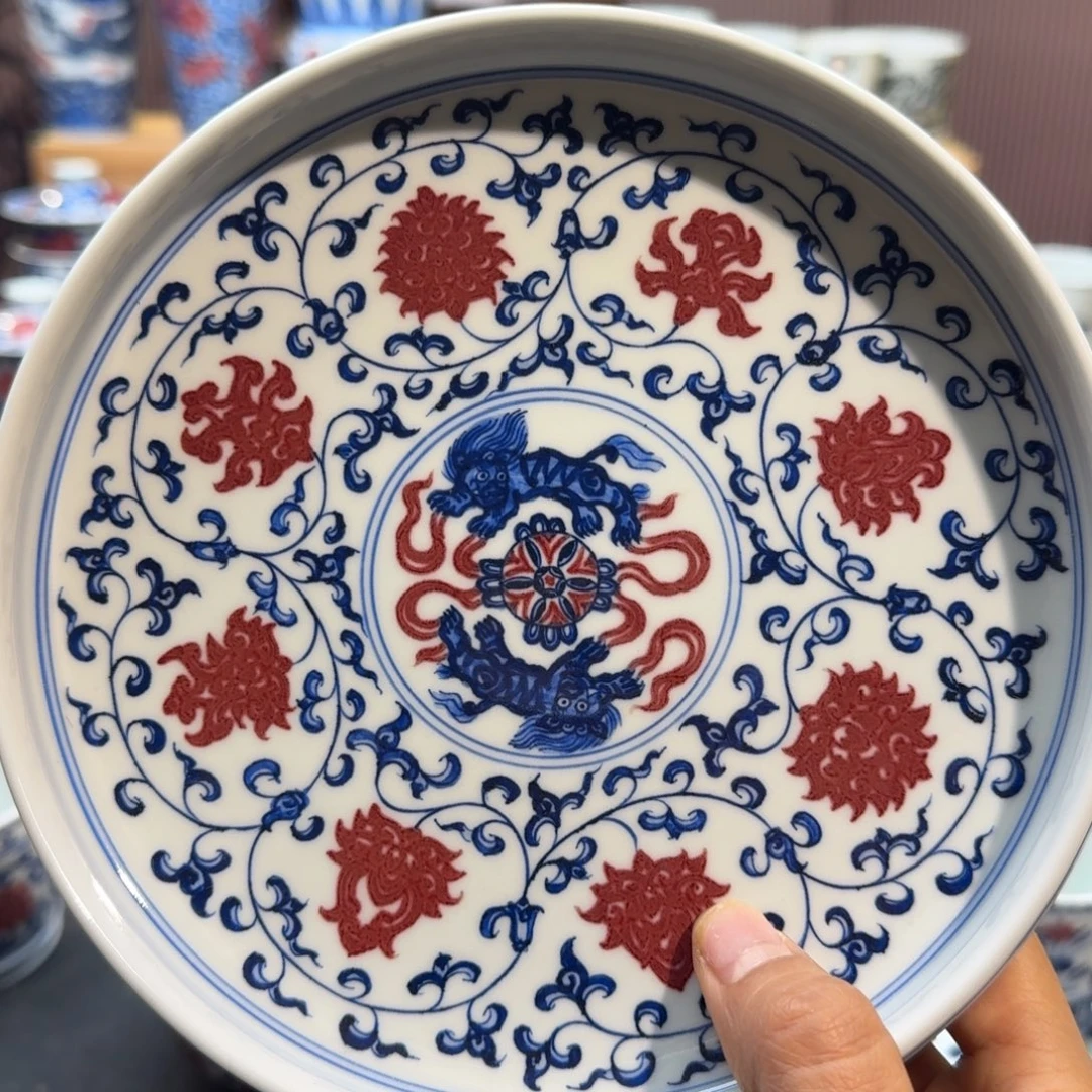 M***⁸缠枝莲釉里红壶承壶承