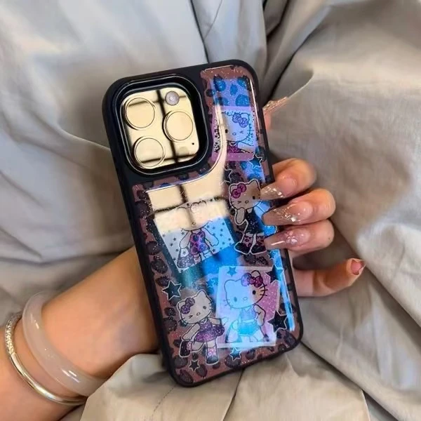 满屏豹纹棕皮kt适用苹果16Pro手机壳13新款苹果iPhone15/14水凝壳