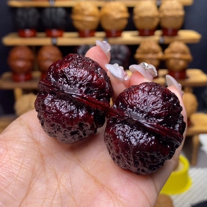 文玩核桃把件方头蝉25号