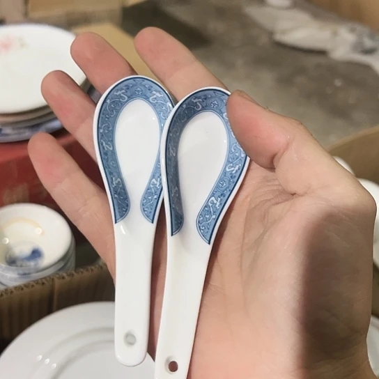 盘勺两个探陶瓷陶瓷陶瓷