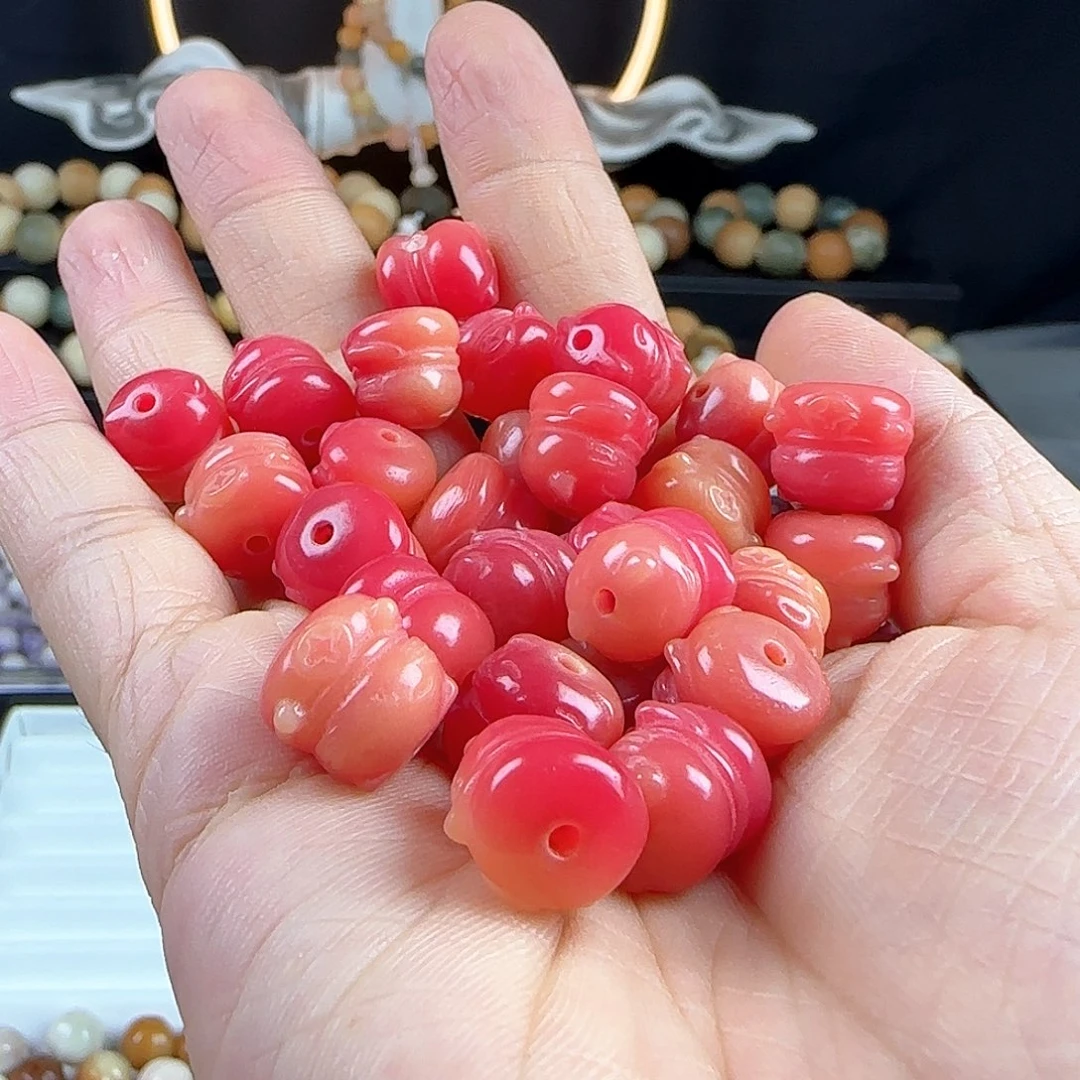 菩提根/象牙果吊坠卡12水蜜桃粉招财猫20颗