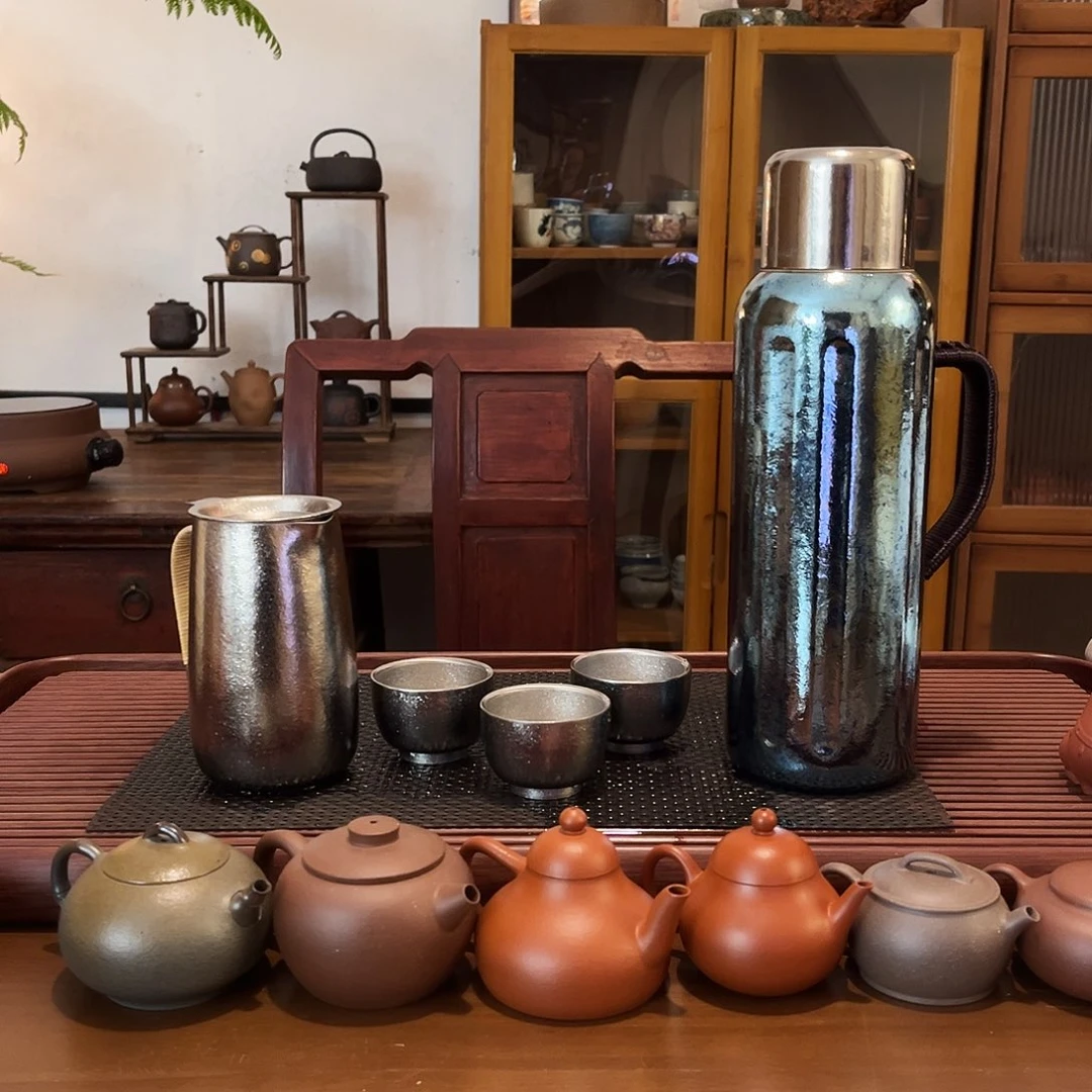 传家壶加一套纯钛茶具