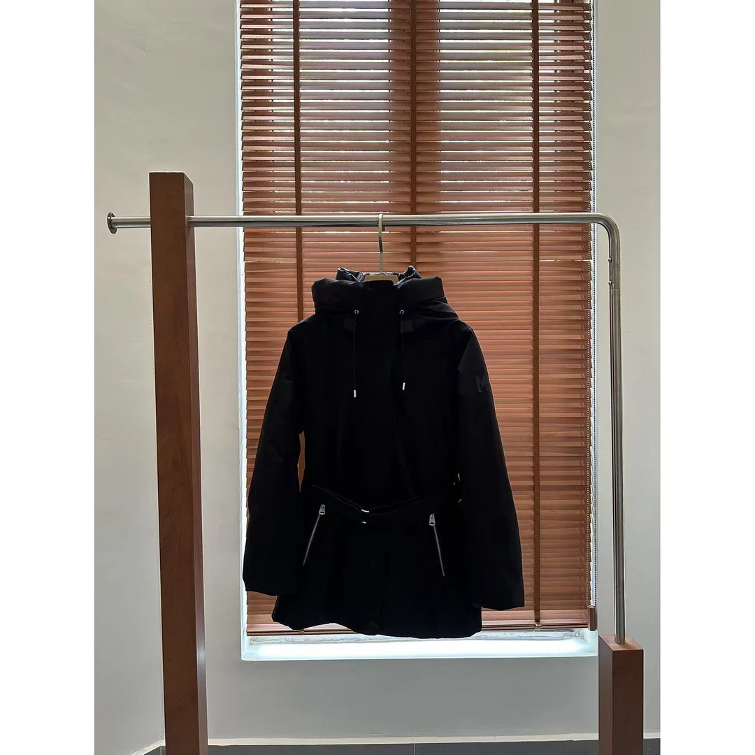 中长款收腰保暖外套反季奇奇可拆卸内胆连帽冲锋衣羽绒服AW25032