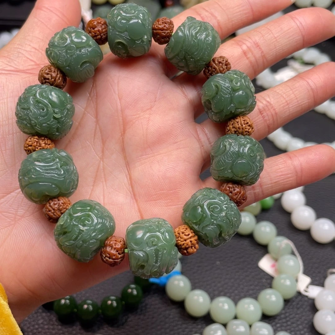 和田玉未镶嵌手链