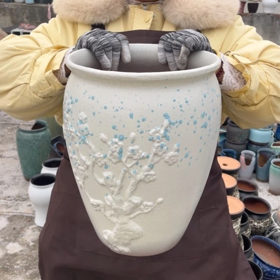 红陶口24高37瑕疵