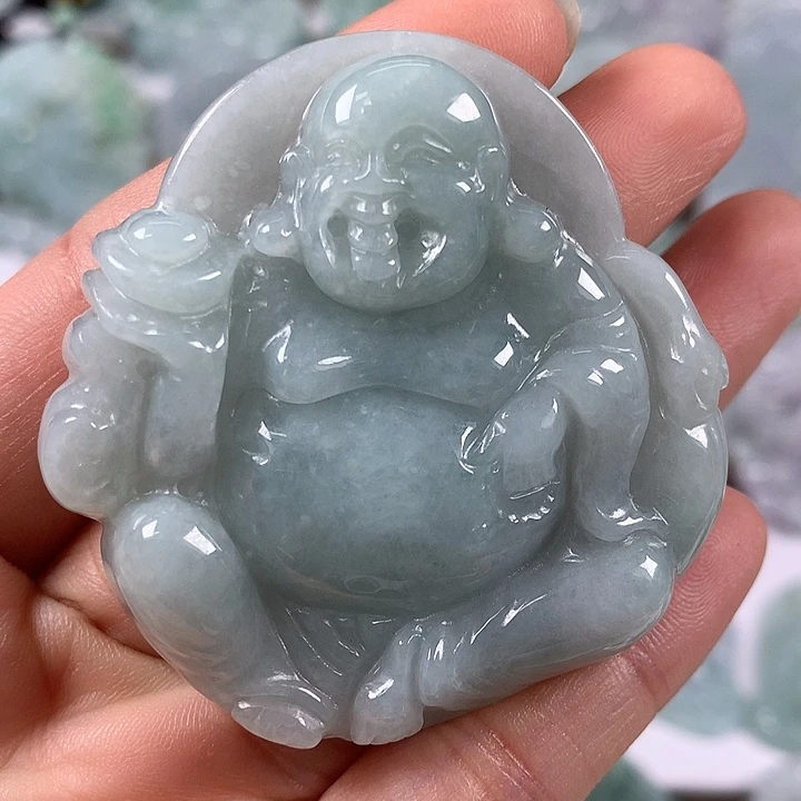 颈饰未镶嵌翡翠逍遥佛福利卡厚10+