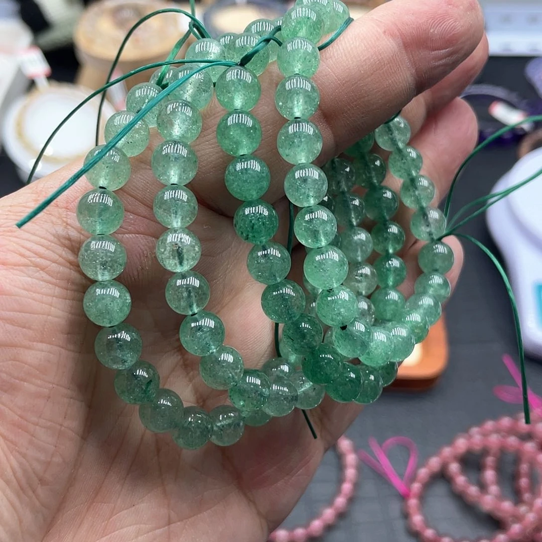 水晶手链未镶嵌绿草莓晶