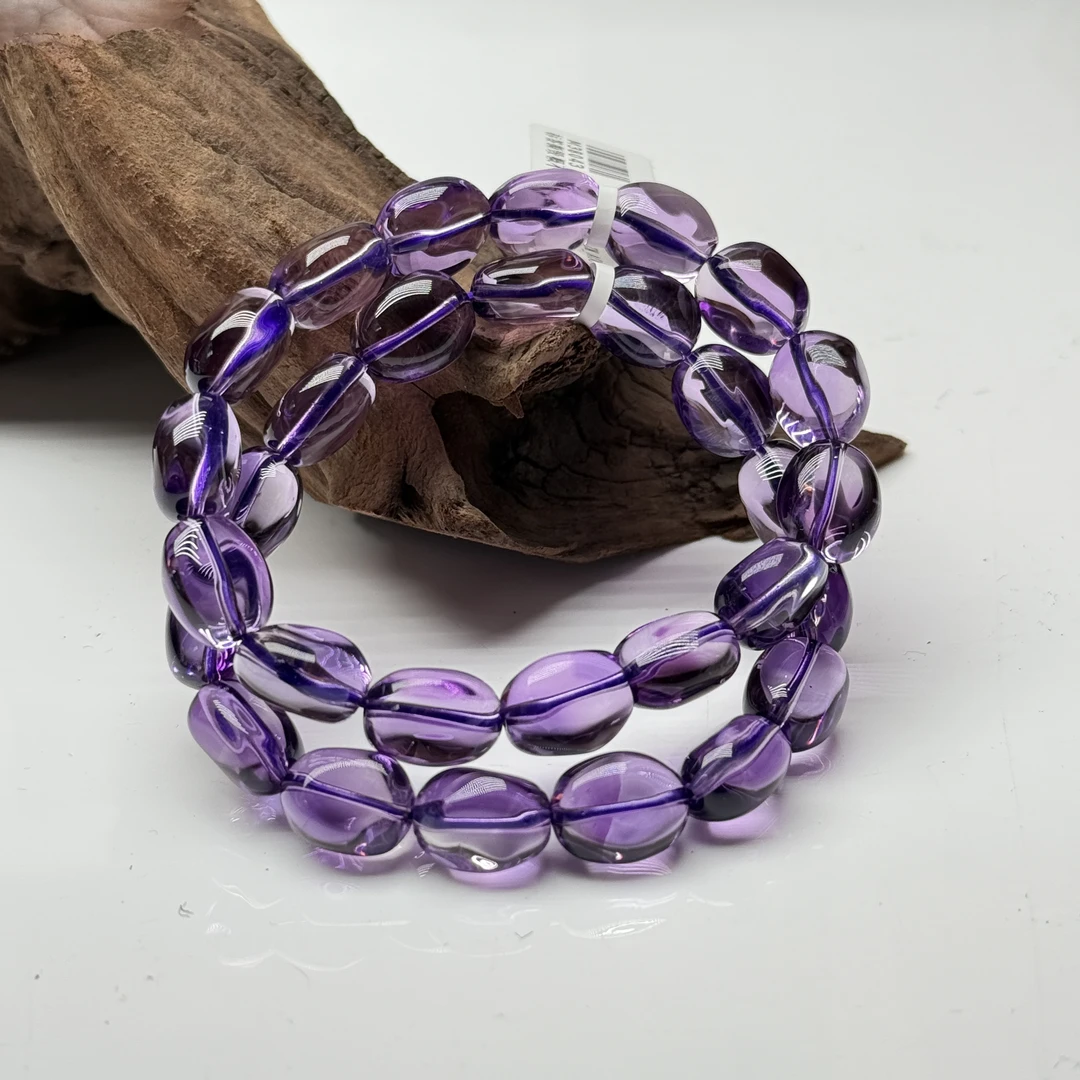 晶匠天然紫水晶随形手串 多样性发一