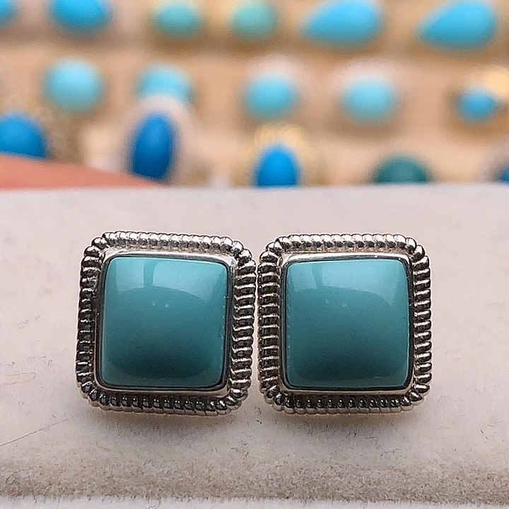 绿松石银S925镶嵌珠宝奇石