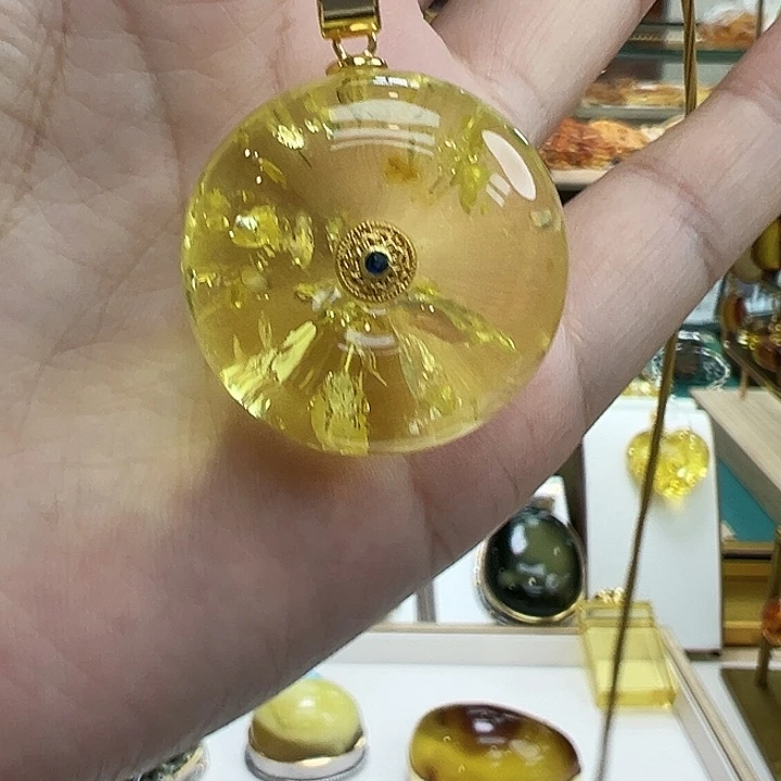 琥珀银S925镶嵌珠宝奇石