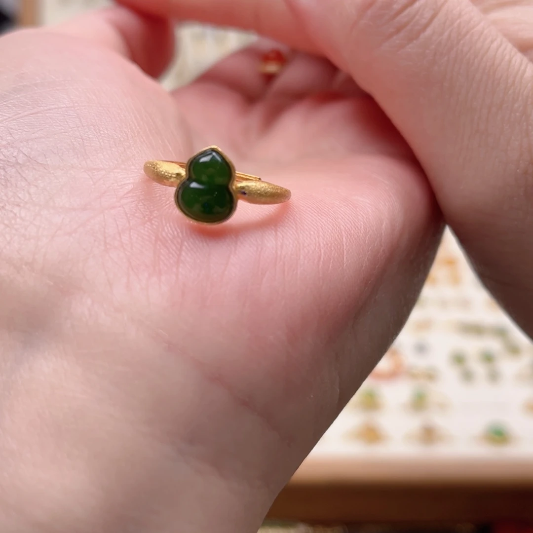 零***C和田玉银S925镶嵌戒指