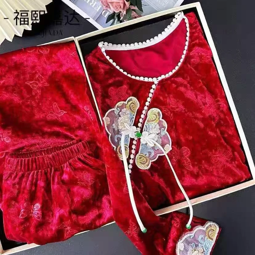 丝绒 国风 家居服 睡衣