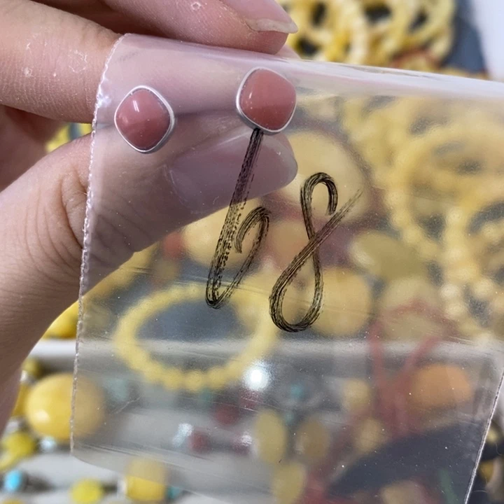 银S925镶嵌蜜蜡裸石多样性发货