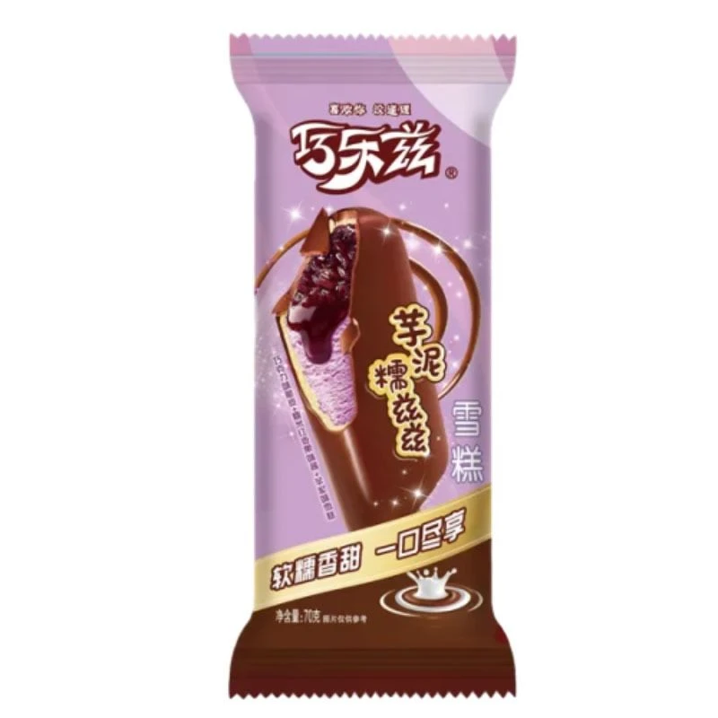 巧乐兹 巧克力味脆皮+糯米红枣果味酱+芋泥味雪糕芋泥糯兹兹雪糕 70g/袋