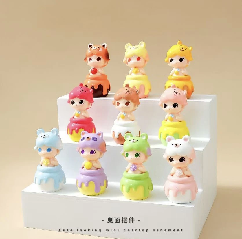 【九宫格】可爱DIMOO蜂蜜罐萌粒公仔DIY树脂摆件