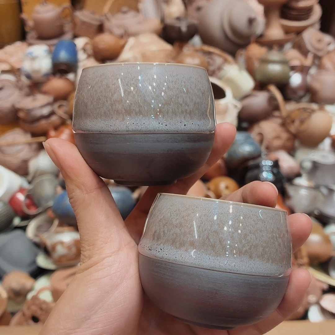 柴烧老岩泥高温茶器皿
