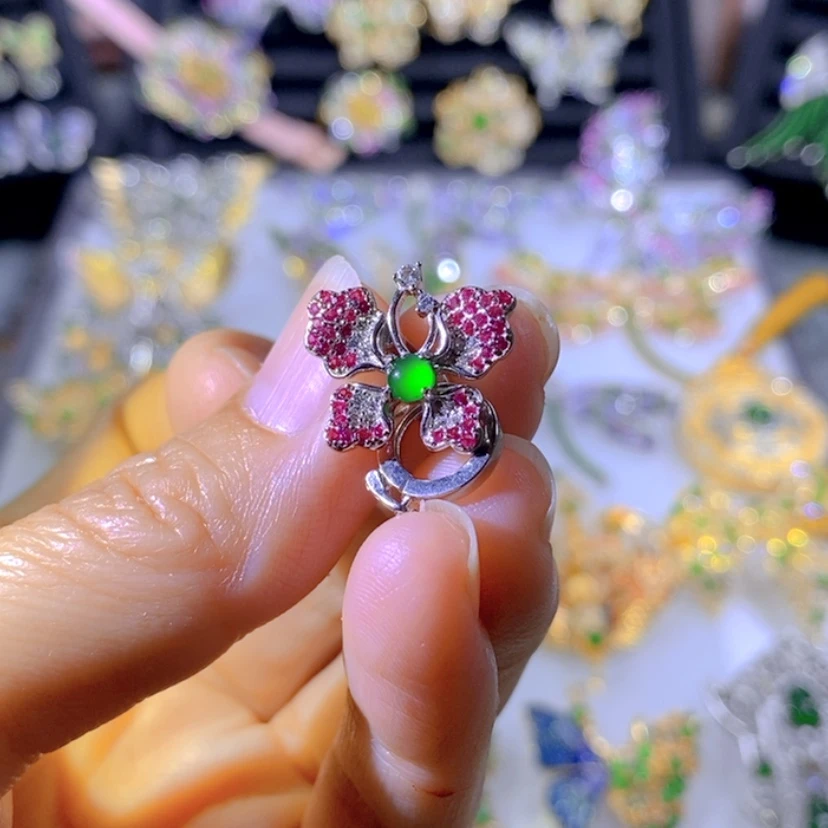 【闪购商品】银S925镶嵌把件翡翠