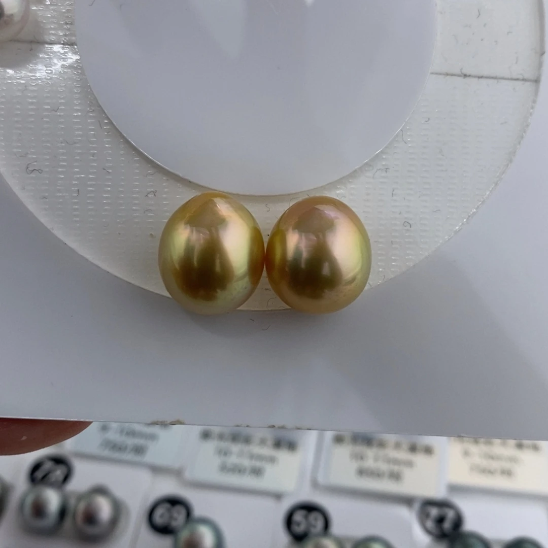 未镶嵌海水珍珠颈饰12-13mm 金珠 水滴 炫彩