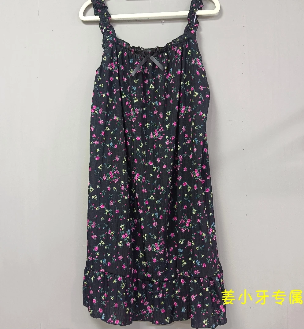 姜小牙《栀子甜茶》大码定制家居睡裙8811