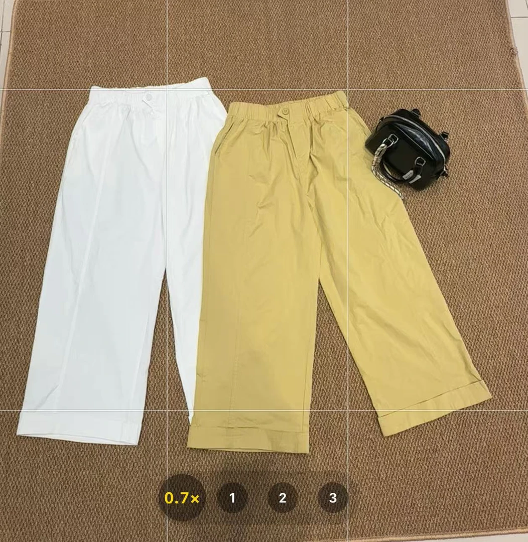 美美服装店3316 厂清  魅力前沿王炸款 夏季时尚 卷边直筒裤