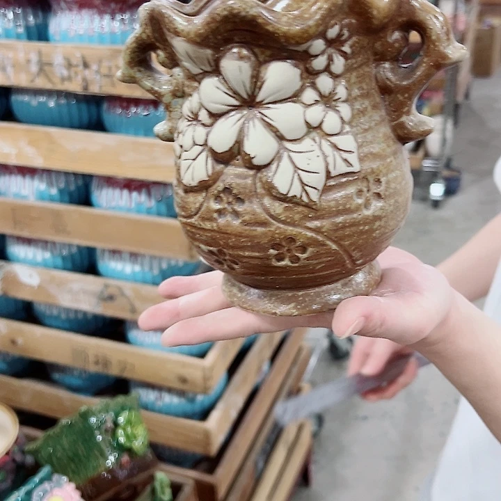 有孔,满10元发货多肉陶瓷花盆