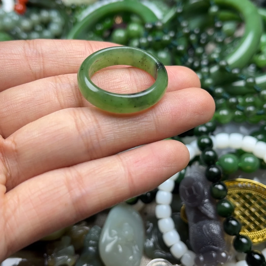 和田玉（碧玉）未镶嵌戒圈